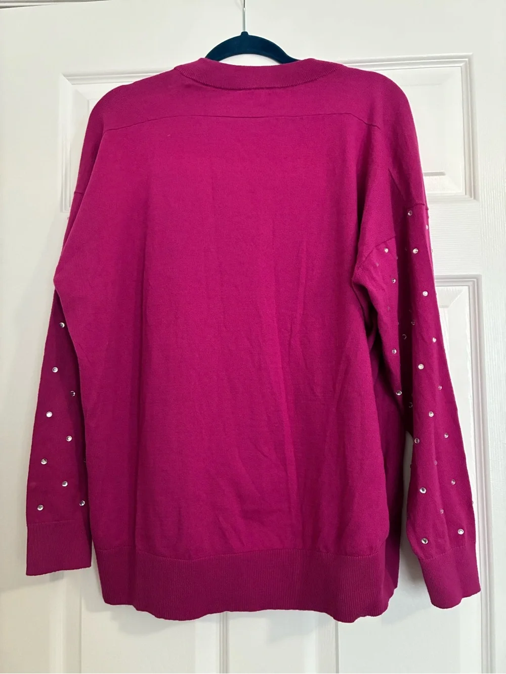 Michael Kors Fuchsia Bling Accent Pullover Sweater